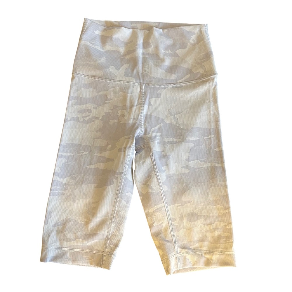 Lululemon Wunder Under Incognito Camo High Waist Bike Shorts Leggings‎ Size 2